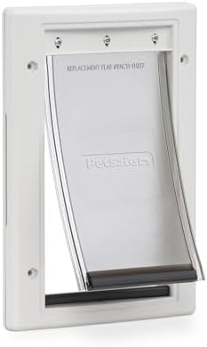 PetSafe Plastic Dog & Cat Door, Pets Up to 15 lb, Small | Flap Opening 5 1/8 in W x 8 1/4 in H, Snap-on Closing Panel, Paintable Frame, Easy DIY Install