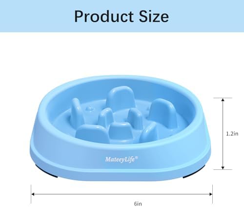 MateeyLife 2-Pack Slow Feeder Dog Bowls, 1 Cup, Dog Puzzle Feeder Bowl