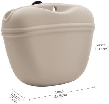 AUDWUD Silicone Dog Treat Pouch with Clicker Magnetic Closure Secure Clip