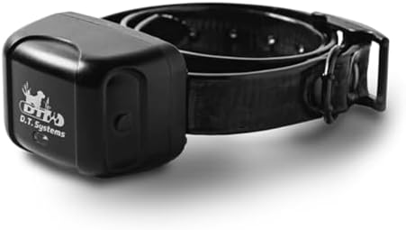 DT SYSTEMS RAPT1400 Additional Collar Receiver for RAPT1400 Dog Training System, Rechargeable Gentle Touch Stimulation Add-On E-Collar - Black