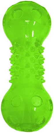 Hyper Pet Dura Squeaks Barbell Interactive Fetch Dog Toy, TPR