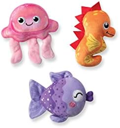 Fringe Studio Plush Dog Toy Set, IT’S A WATERFUL Life, 3 Piece Set, for Small Dogs (662009), Multicolor