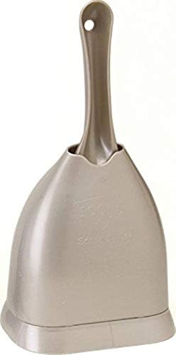 Petmate Scoop N' Hide Cat Litter Scoop with Discreet Holder, Brushed Nickel | Features a Deep Bucket Scoop with Built-In Rake to Sift Litter and a Hinged Stand That Hides the Scoop Between Cleanings