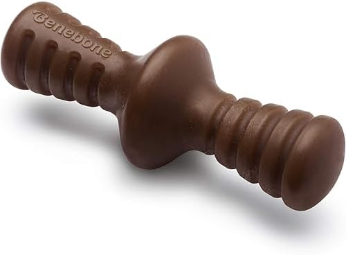 Benebone Zaggler Rolling Dog Chew Toy for Aggressive Chewers, Real Peanut, Made in USA, Small