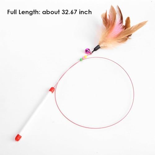 Spiral Tunnel Cat Toy, 25.59 Inches Unfolded with Cat Wand Self Play Collapsible, Hunting Spiral Tunnel with Feather Mouse Toys and Bell for Indoor Kitten Play Chase Exercise (Blue)