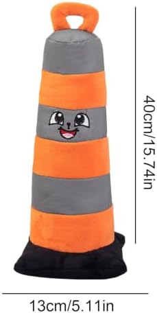 Dog Plush Toy - Traffic Cone Shape Interactive Chew Toy, Puppy Play