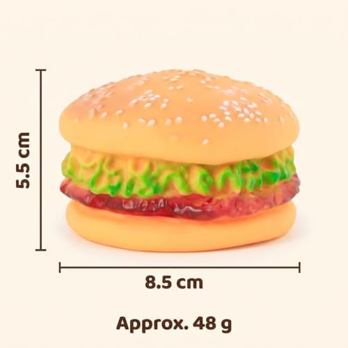 2 Pcs Bite-Resistant Dog Toys Squeaky Chewing Toys Tooth Cleaning Dog Supplies, Golden Retriever Teddy Pets, etc, Training, Sofa Damage Prevention, Hamburger Pet Toys, Squeak Toys