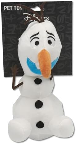 Buckle-Down Disney Dog Toy Frozen Olaf Surprised Sitting Pose Pet Toy Plush