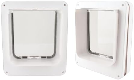 Automatic Cat Door with Smart Sensing Collar Activated for Indoor Outdoor Pet Access, Selective Entry Control for Multiple Cats, Flap for Home Use