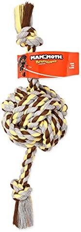 Mammoth Pet Products Flossy Chews Colossal 25-Inch Color Monkey Fist Ball with Rope Ends, Assorted Colors, Multicolor (20166F)