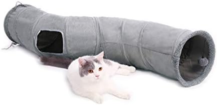 PAWZ Road Cat Tunnel S Shape Cat Tunnels for Large & Indoor Cats 51”Long