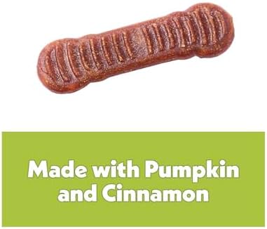 Wiggles & Wags Dental Chews for Large Dogs, Pumpkin Flavor, 12 Ounces with DN Essentials Bone Shaped Dispenser & Roll