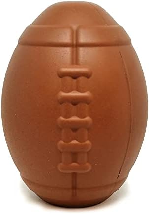 SodaPup MuttsKickButt Football – Durable Dog Treat Dispenser & Chew Toy Made in USA from Non-Toxic, Pet Safe, Food Safe Natural Rubber for Mental Stimulation, Problem Chewing, Calming Nerves & More