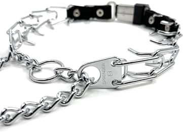 Herm Sprenger 3mm Prong Collar for Dog Training with Easy Quick Release Cliclock & ORing - German Made Dog Collar for Large Dogs (20-25" Neck)