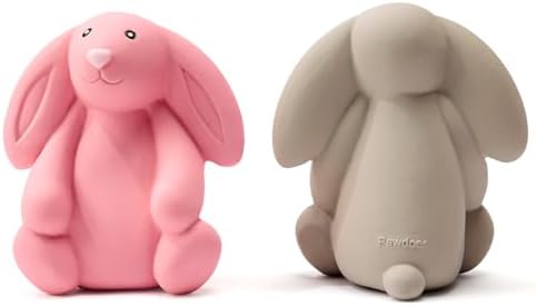 Squeaky Dog Toys for Medium Dogs, Soft Latex Bunny Squeaky Dog Ball, Cute Funny Squeak Rabbit Pet Toys