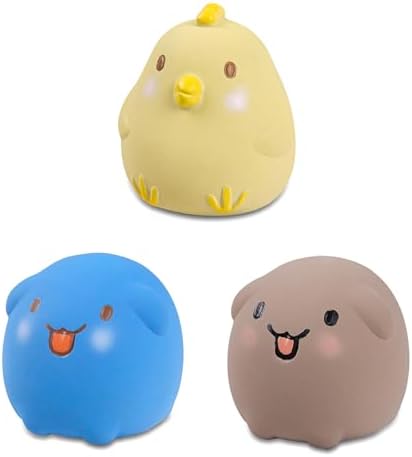SCHITEC Dog Toys Squeaky, Interactive Animal Puppy Toy Pack, Cute Latex Rubber Squeak Pet Balls for Puppies Mini Small Breed Dogs