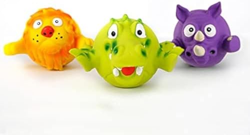 Hartz Dura Play Zoo Balloons Squeak Dog Toy, Multiple Pack Sizes 3 Count