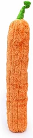 ZippyPaws Jigglerz Plush Dog Toy with Squeaker, Stuffed Toy for Tough Play, Pumpkin