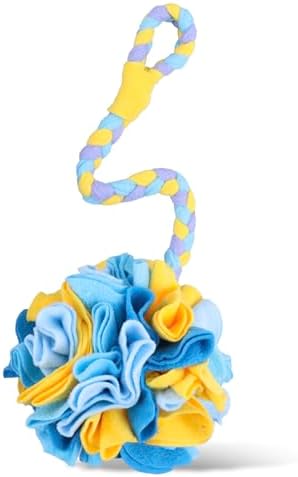 Snuffle Ball Dog Rope Toy, Tug of War Rope Toys for Small Medium Dogs, Interactive Dog Chew Toys Puppy Training Pull Toy for Exercise & Interactive Play Games (Blue)
