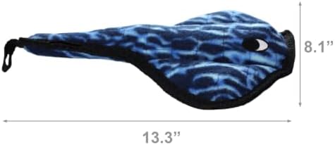 TUFFY® : 2 Pack Fish Stingray Dog Toy: Ultra Durable Plush Toy with Multiple Layers & Reinforced Seams, Washable and Floats, Original Construction