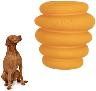 Green Sheep Enrichment Dog Ball for Medium to Large Dogs, Natural Rubber Treat Dispensing Chew Toy for Mental Stimulation & Boredom Relief, Interactive Dog Toys, Yellow