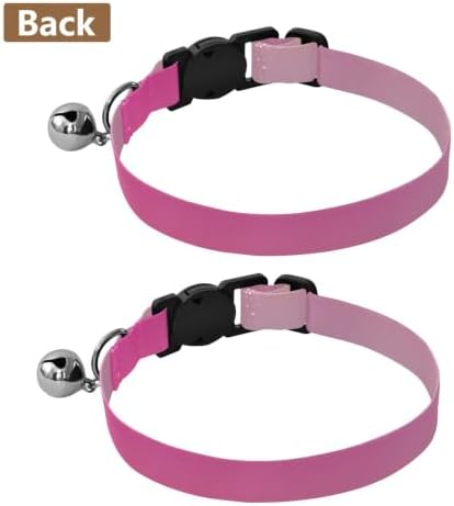 Gradient Pink Blue Kitten Collar 2 Pack Dog Collars for Small Dogs Adjustable Length 10.6" to 17.1"