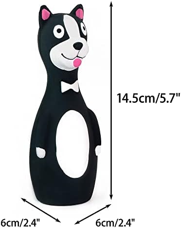 CHIWAVA 3PCS 5.7'' Squeaky Latex Short Standing Stick Toy for Small Dogs