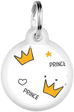 WAUDOG Pet ID Tag for Dog Cat with QR Passport Global Search System of Lost Pets - Digital ID Dog Tag - Crowns