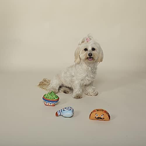Fringe Studio Plush Dog Toy Set, Taco Tuesday, 3 Piece Set, for Small Dogs (289555)