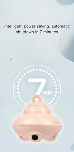 Flying Saucer Interactive Cat Toy, Automatic Interactive Pet Toy, USB Rechargeable, Timed Shutdown, One-Button Control (Pink)