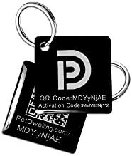 Pet Dwelling Aluminum QR Pet ID Tag – Smart Dog & Cat Tags with Free Personalized Online Profile, Instant Scan Alerts & AI-Powered Insights (Square Black)