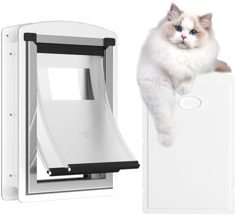 Cat Door for Exterior & Interior Doors with Steel Frame