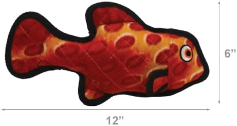TUFFY® - 2 Pack Original : Fish Dog Toy : : Ultra Durable Plush Toy with Multiple Layers & Reinforced Seams, Washable and Floats, Original Construction