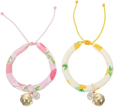 2pcs Fashion Rabbit Choker Adjustable PET Collar with Safety Cloth