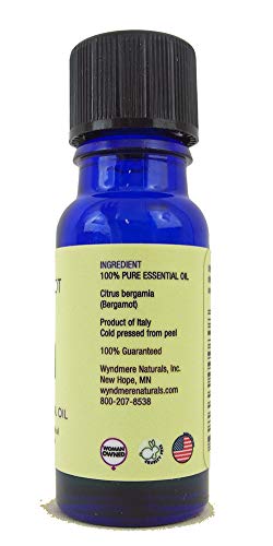 Wyndmere Bergamot Essential Oil — 100% Pure for Aromatherapy — 0.33 fl oz (10ml)
