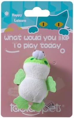 Sound Bird cat Toy, Electronic pet cat Toy, Simulated Animal cat Toy, Feather Tail, cat Stick, Catnip Scent, attracting Interesting Birds, Frogs and Chickens. Three Options are Available.(Frog)