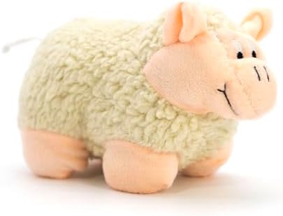 Jeffers Pet Plush Dog Toy with Squeaker, Lamb 9" - Soft Plush Fleece Stuffed Lamb with Built-in Squeaker Interactive Cuddle Plush Pet Toy for Dogs Small Medium Breeds, Lightweight, Machine Washable