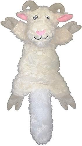 Jolly Pets Fat Tail Billy Goat Plush Squeaky Dog Toy, Large