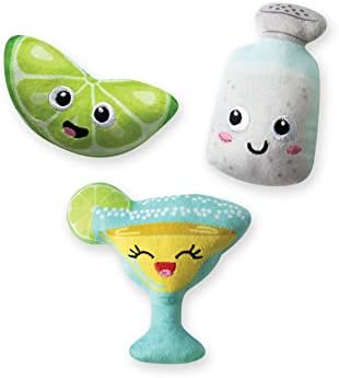 Fringe Studio Plush Dog Toy Set, ON Margarita TIME, 3 Piece Set for Dogs (289590), Multicolor, X-Small