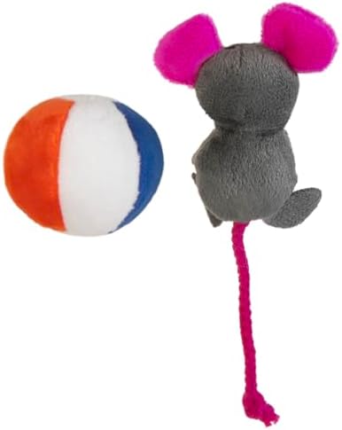 Mad Cat Beach Babe Plush Soft Cat Toy with Catnip and Silvervine, Pack of 2