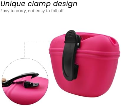 AUDWUD Silicone Dog Treat Pouch with Clicker Magnetic Closure Secure Clip