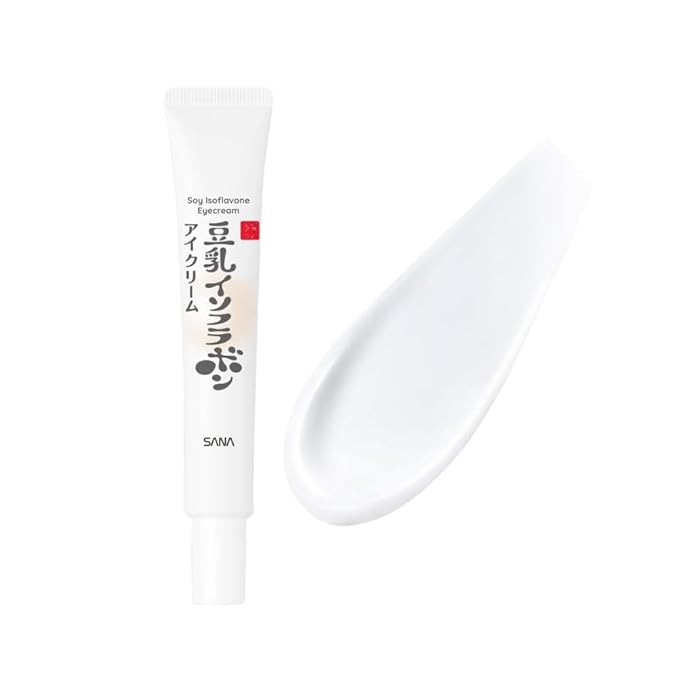 Sana Nameraka Honpo Soy Milk Isoflavone Eye Plump Cream, 0.7oz (20g), Set of 2 Value Pack, Hydrating Eye Moisturizer, Made in Japan