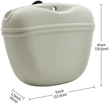 AUDWUD Silicone Dog Treat Pouch with Clicker Magnetic Closure Secure Clip