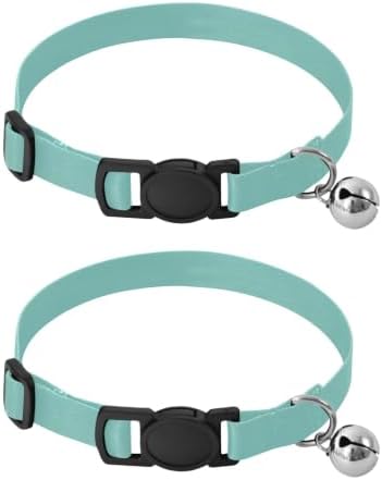 Gradient Blue Green Pet Collars 2 Pack Comfortable Cat Collar Adjustable 10.6 to 17.1 Inches