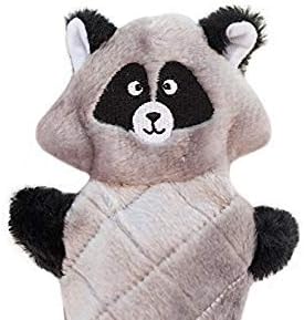 ZippyPaws Jigglerz - Dog Squeaky Toys to Keep Them Busy, Funny Animal Plush for Small, Medium, & Large Dogs, Cute Stuffed Puppy Toy, Pet Products, Gift for All Breeds, Interactive Squeaker - Raccoon