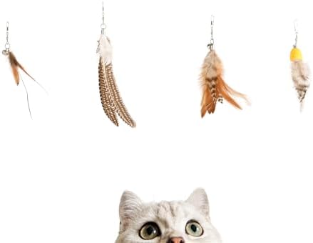 FlutterFlick Refill Pack – Phasianus, Gallus, Butterfly & Chloris Sinica Attachments for Interactive Cat Wand Toys