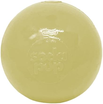 SodaPup Glow Ball – Durable Dog Treat Dispenser & Chew Toy Made in USA from Non-Toxic, Pet Safe, Food Safe Natural Rubber for Mental Stimulation, Problem Chewing, Calming Nerves & More
