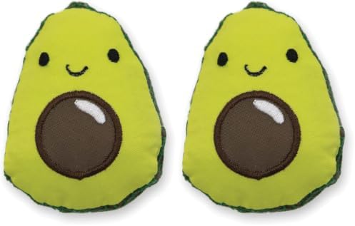 Catstages Lil' Avocato Cat Toy, Interactive Plush Avocado with Catnip, Kicker & Chew Toy for Indoor Cats, Encourages Active Play, Mental Stimulation, Dental Health, and Solo Fun, Green (Pack of 2)