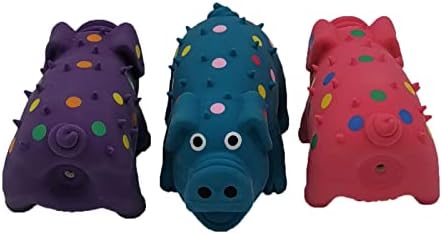 3 Pack 4 Inch Mini Latex Dog Squeaky Toys Goblet Pig Dog Toy for Mimi Small Dogs