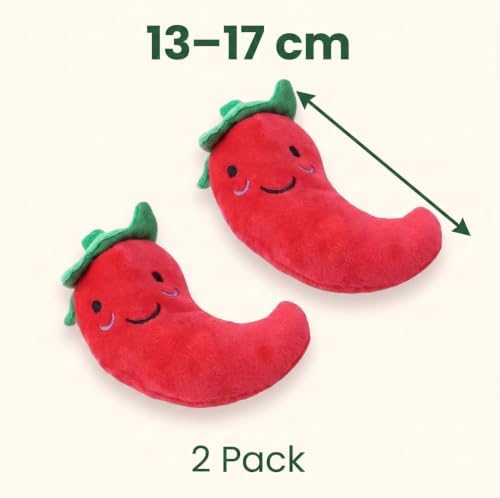 Chilli Fruits and Vegetables Dog Squeaky Chili Eggplant Corn Puppy Dog for Small Dogs,Chili,Size 1 Nice and Practical Squeak Pet Supplies